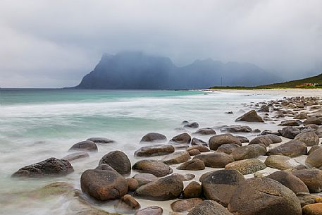 Uttakleiv beach, Lofoten Island, Norway