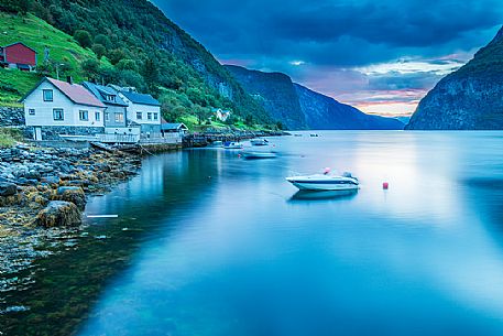 Sunset in Undredal, Aurland, Sognefjord, Norway Sunset in Undredal, Aurland, Sognefjord, Norway