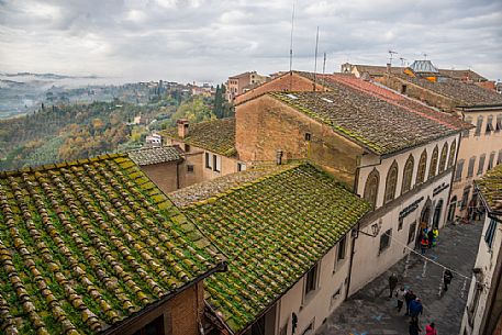 San Miniato village during truffle exhibition, Tuscany, Italy