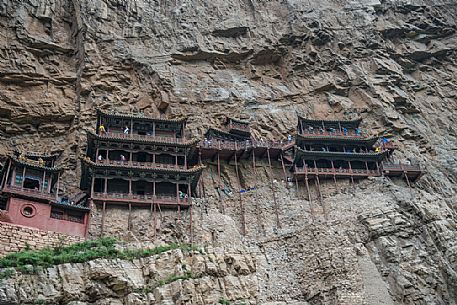 Ancient hanging temple near Datong, Heng Shan mount, Shanxi, China Ancient hanging temple near Datong, Heng Shan mount, Shanxi, China