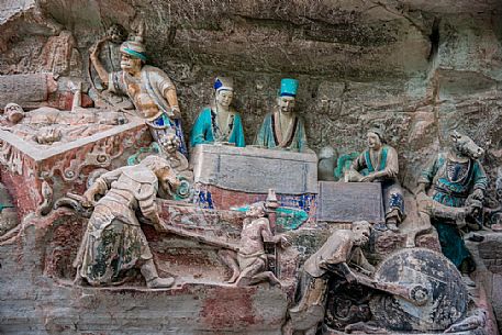 Dazu rock carvings area, Bei and Baoding Mountain in, Chongqing, China Dazu rock carvings area, Bei and Baoding Mountain in, Chongqing, China
