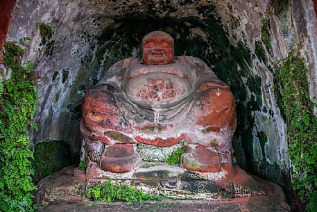 Statue in Leshan Giant Buddha Park, Sichuan, China