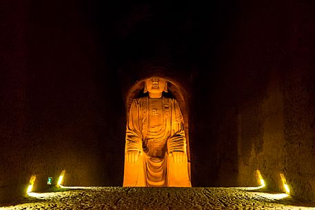 Statue in Leshan Giant Buddha Park, Sichuan, China