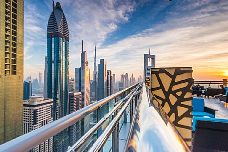 High Rises on Sheikh Zayed Road, Downtown Dubai, Emirate of Dubai, UAE, Asia