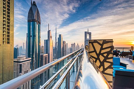 High Rises on Sheikh Zayed Road, Downtown Dubai, Emirate of Dubai, UAE, Asia High Rises on Sheikh Zayed Road, Downtown Dubai, Emirate of Dubai, UAE, Asia
