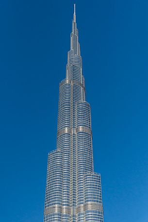 Detail of Burj Khalifa skyscraper, the tallest building in the world, Dubai Downtown, Emirate of Dubai, UAE, Asia Detail of Burj Khalifa skyscraper, the tallest building in the world, Dubai Downtown, Emirate of Dubai, UAE, Asia