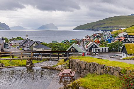 Kvivik village, Streymoy island, Faeroe islands, Denmark, Europe