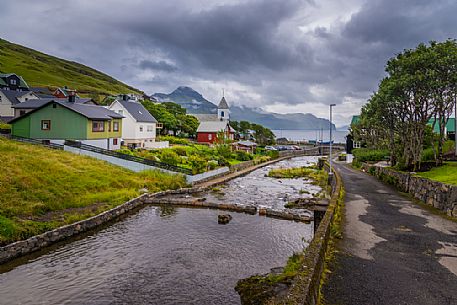 Kvivik village, Streymoy island, Faeroe islands, Denmark, Europe