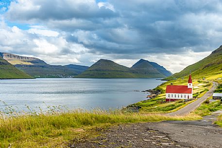 Hsar Church, Kalsoy Island, Faeroe Islands, Denmark, Europe