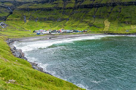 Tjørnuvík Village, Streymoy island, Faeroe islands, Denmark, Europe Tjørnuvík Village, Streymoy island, Faeroe islands, Denmark, Europe