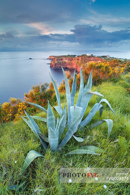 A sunset view from Punta dell'Arco, the highest point in the Ventotene Island A sunset view from Punta dell'Arco, the highest point in the Ventotene Island