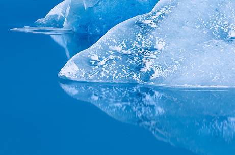 Ice detail in an iceberg in the Jokulsarlon glacier lagoon