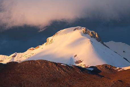 Mount Camicia in the last sunset light, Gran Sasso and Monti della Laga national park