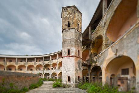 The historic prison in the Santo Stefano Island.