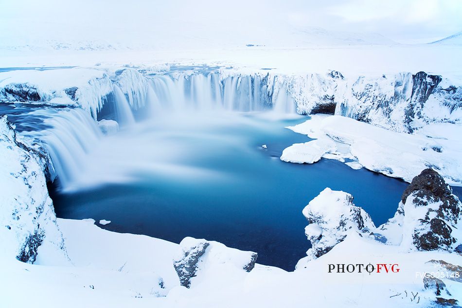 Godafoss waterfalls in northern Iceland.