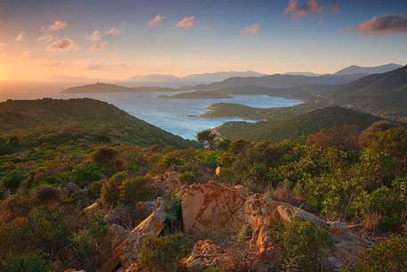 The South West coast of Sardinia. In the background, Capo Teulada and the beach of Tueredda The South West coast of Sardinia. In the background, Capo Teulada and the beach of Tueredda