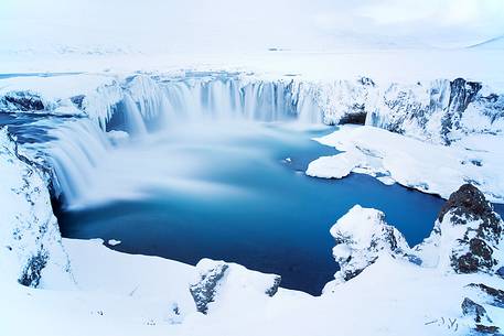 Godafoss waterfalls in northern Iceland.