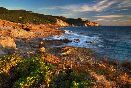 Sunset in the south west coast of Sardinia, Piscinn, Teulada, Sulcis-Iglesiente, Sardinia, italy