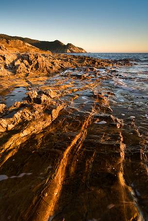 Sunset in Piscinn, South west coast of Sardinia, Teulada, Sulcis-Iglesiente, Sardinia, Italy