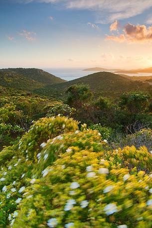 A beautiful seascape sunset near Chia (Capo Spartivento)