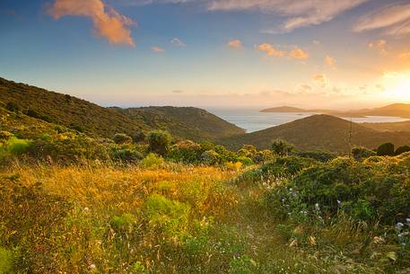 A beautiful seascape sunset near Chia (Capo Spartivento)