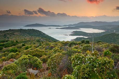 A beautiful seascape sunset near Chia (Capo Spartivento)