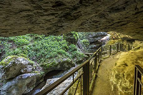 Path in the Green Caves of Pradis, Clauzetto, Friuli Venezia Giulia, Italy.