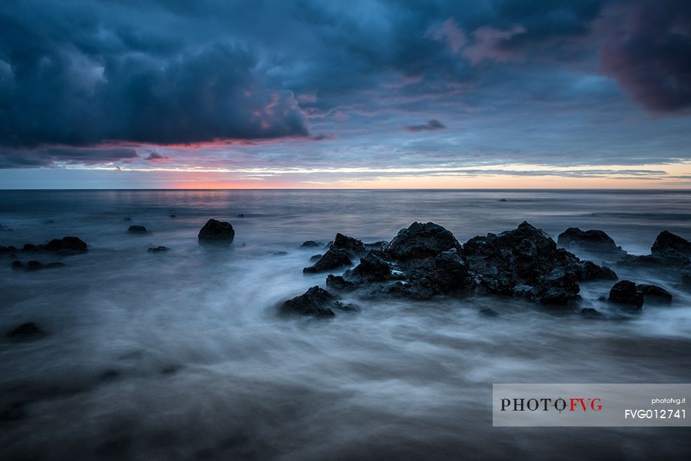Sunrise by Playa Matagorda, Puerto del Carmen, Lanzarote, Canary islands, Spain, Europe