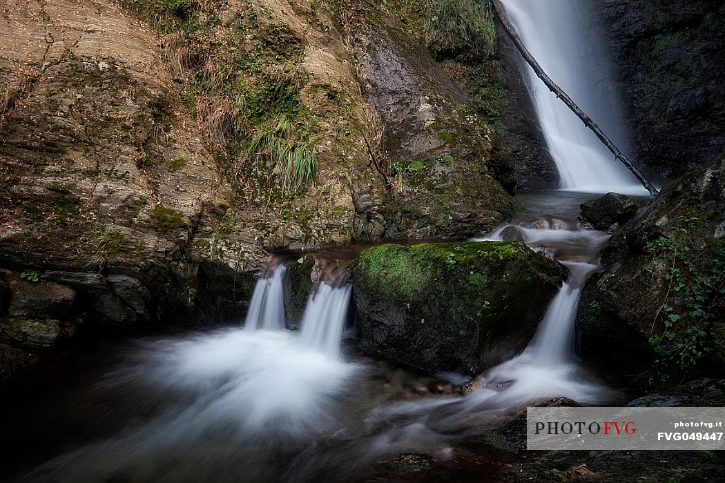 Long exposure at the Mundo waterfall, Aspromonte national park, Calabria, Italy, Europe