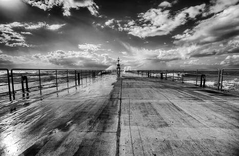 Sunset at Gioia Tauro pier