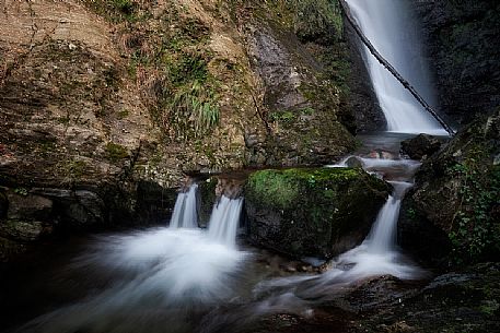 Long exposure at the Mundo waterfall, Aspromonte national park, Calabria, Italy, Europe