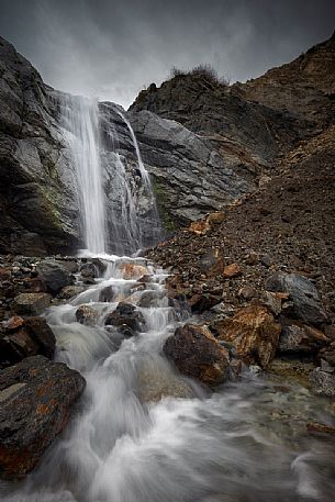 Long exposure at the Colella waterfall, Aspromonte national park, Calabria, Italy, Europe