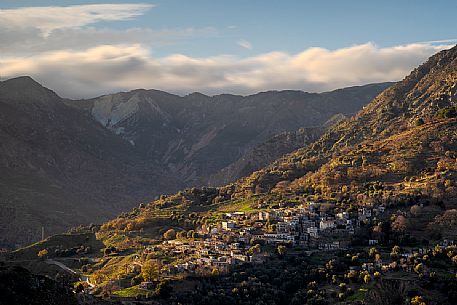Old village of Chorio of Roghudi, Amendolea valley, Aspromonte, Calabria, Italy