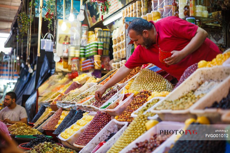 Dealers of olives in the souk