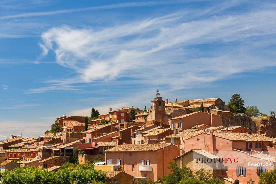 The village of Roussillon, famous for its ocher and the red houses