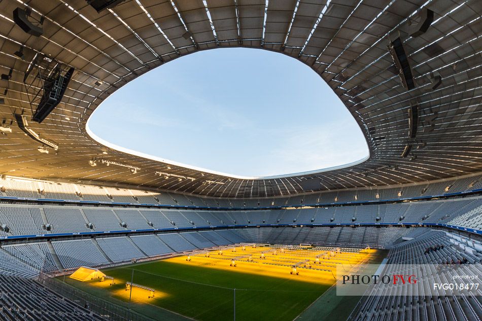 Allianz Arena in Munich, maintenance system of the turf
