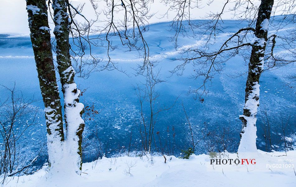 Winter at Fusine Lakes, Tarvisio, Julian Alps, Italy