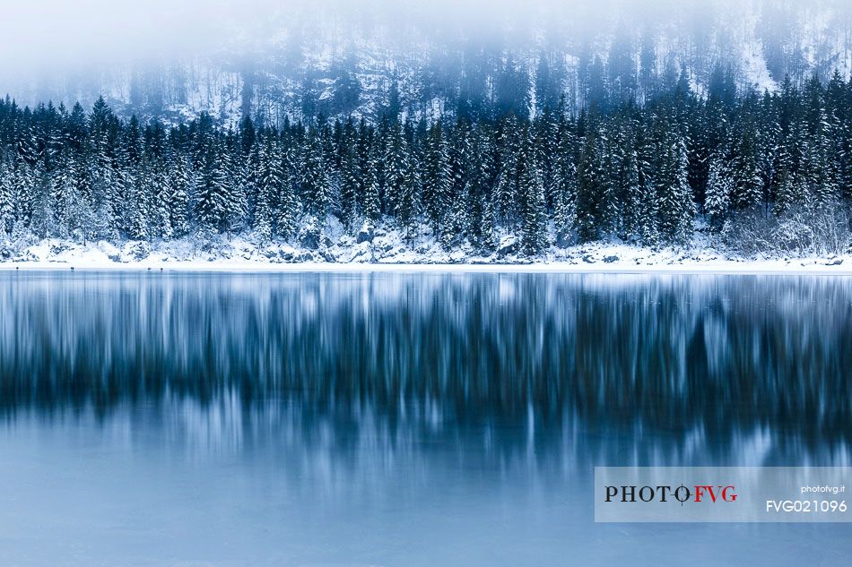 Winter at Fusine lakes, Tarvisio, Julian alps, Italy