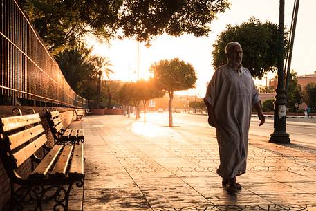 Sunset in the streets of Marrakech