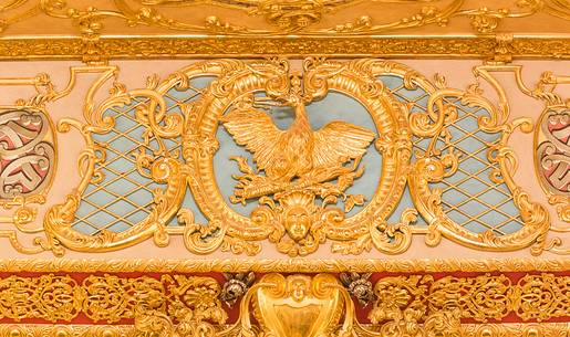 Detail of La Fenice theater in Venice