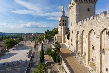 The Cathedral of Avignon view from the Palace of the Popes