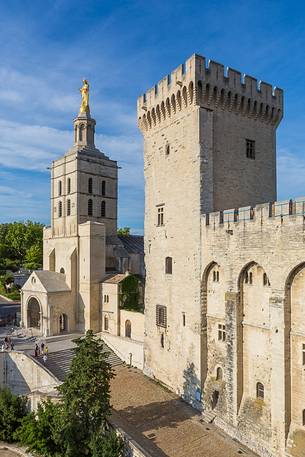 The Cathedral of Avignon view from the Palace of the Popes