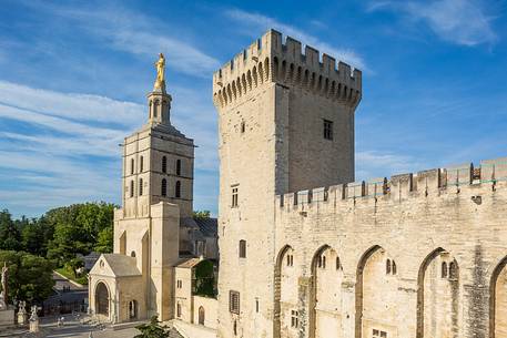 The Cathedral of Avignon view from the Palace of the Popes