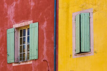 The village of Roussillon, famous for its ocher and the red houses