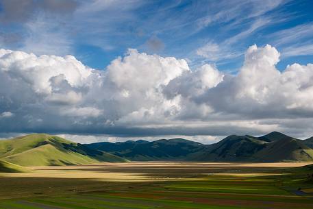 Clouds over the valley of Castelluccio