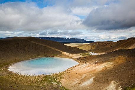Crater of Viti and the lake inside
