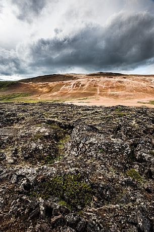 Leirhnjukul lava fields in Krafla Caldera