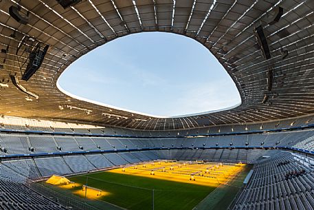 Allianz Arena in Munich, maintenance system of the turf
