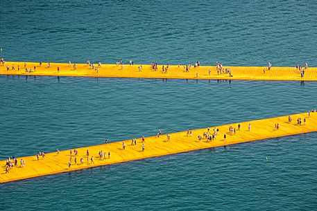 The Floating Piers, by Christo and Jeanne-Claude. Lake Iseo 2016.