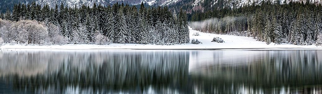 Winter at Fusine lakes, Tarvisio, Julian alps, Italy